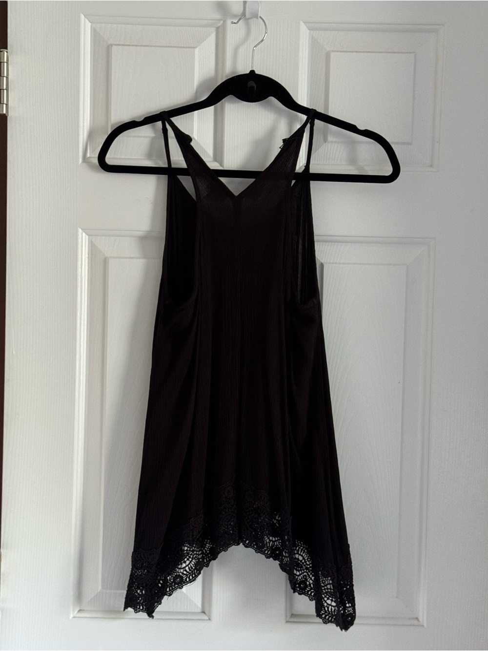Mossimo Supply Co. Black Lace-Hem Swing Cami - Picture 2 of 8